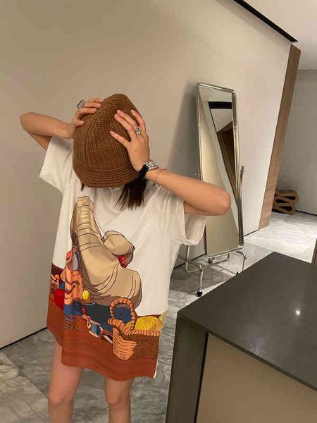 

women's t-shirt [t.n.t]buyer's shop niche cartoon animation printing loose and versatile short sleeve female 2hng, White