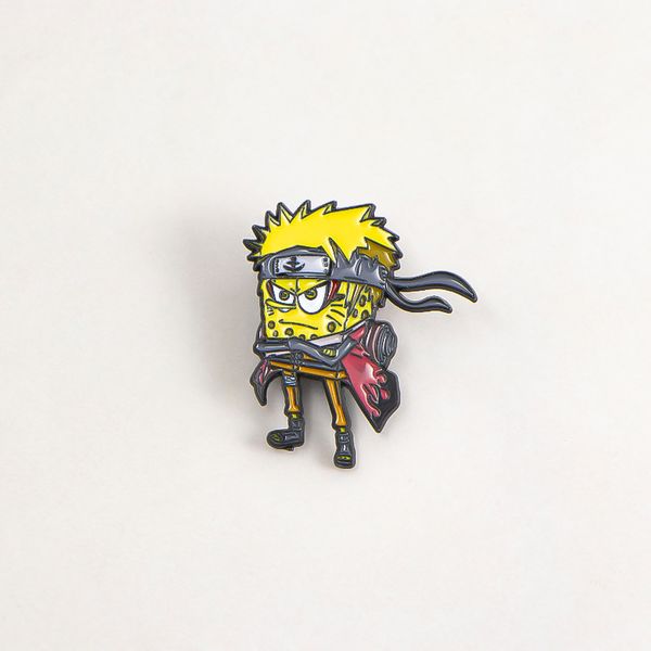 

naruto yellow baby brooch cute anime movies games hard enamel pins collect metal cartoon brooch backpack hat bag collar lapel badges, Blue
