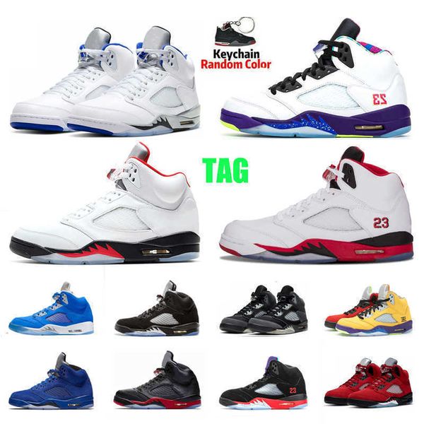 

men basketball shoes 5 5s sports sneaker stealth anthracite fire red alternate grape bred white cement mens sneakers trainers us 7-13, Black