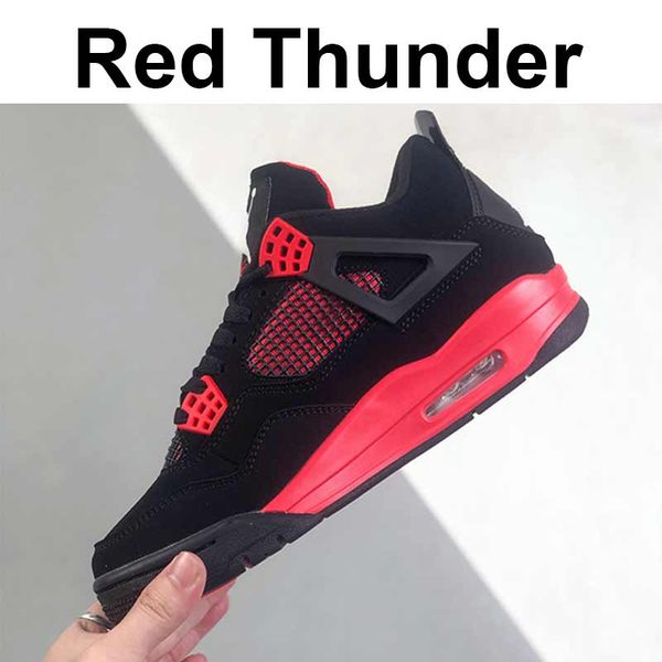 

red thunder jumpman 4 shoes with box men women basketball jumpman 4