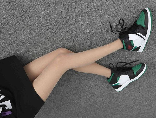 

shoes most jumpman 1 mid green toe black gym red white pine sneaker womens des