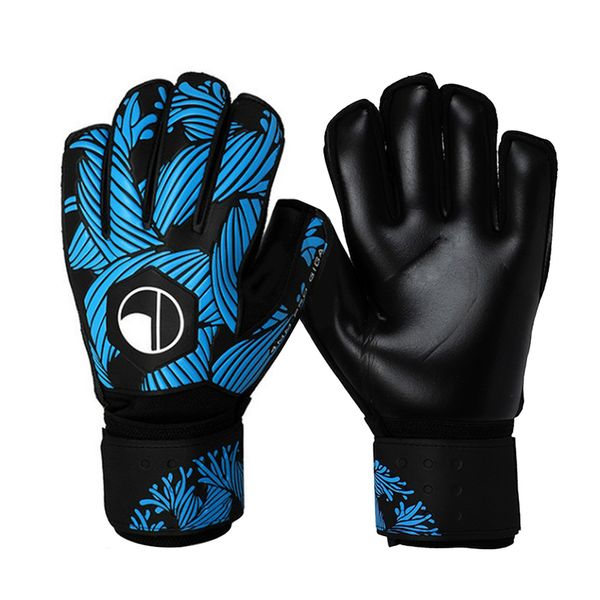 

goalkeeper gloves full finger latex guard goalie anti slip wear resistant protective for football sport equipment 220622, Black