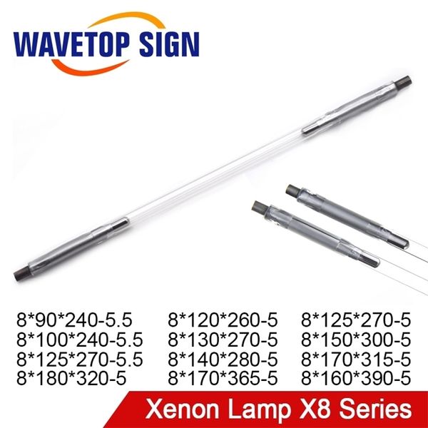 Wavetopsign Laser Xenon Lamp Series x8 Series Serie Short Arc Lamp Q-Switch ND Флэш-импульсный свет для сварки волоконной сварки YAG T200522