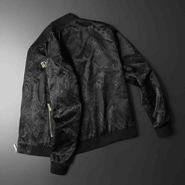 

men's luxury fashion brands menswear 2022 new jacket thin coat slim fit casual, Black
