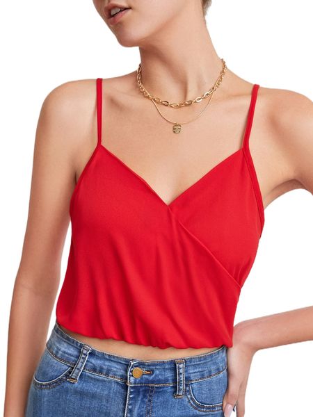 

solid crop cami o3ru#, White