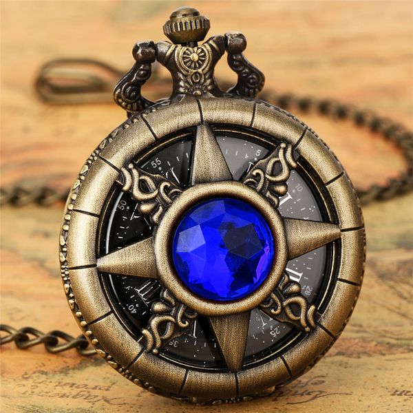 Старая мода карманные часы Crystal Deco Мужчины женщины кварцевые аналоговые часы Hollow Out Арабское число ожерелье подвесное ожерелье