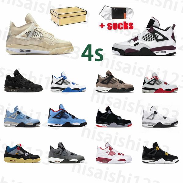 

jumpman 4 4s mens basketball shoes sail oreo university blue fire red thunder white cement black cat bred infrared wild things men sports wo