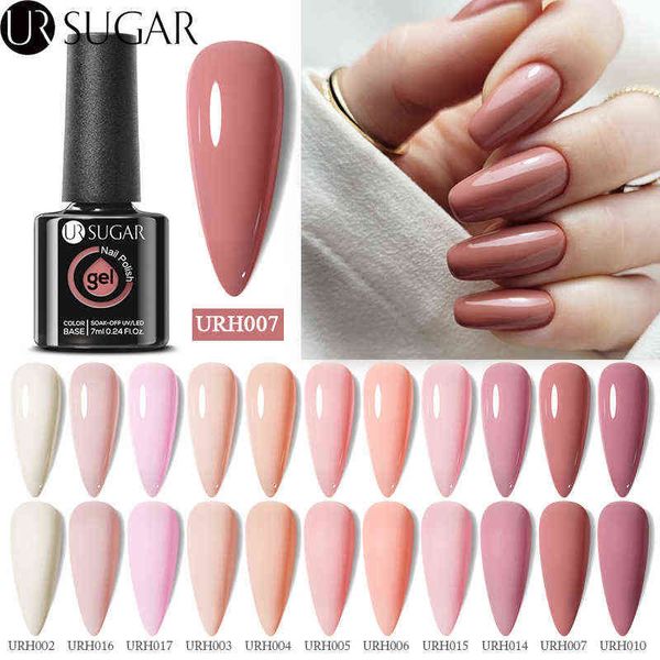 

nail gel toy 7ml nude pink color polish glass bottle spring summer uv led varnish manicure semi permanent art 0328, Red;pink