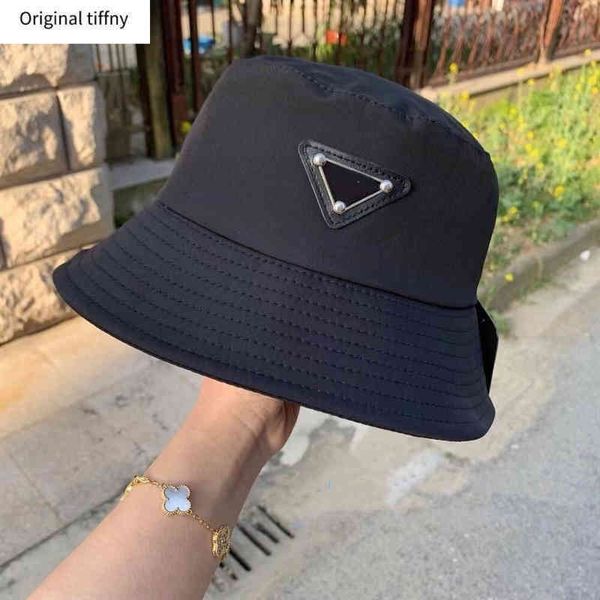 

2022 new spring summer luxury bucket hat for women men outdoor foldable fisherman girls boys panama sun y220420, Blue;gray