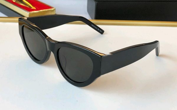 Солнцезащитные очки «кошачий глаз» Black Grey 94 Women Sonnenbrille Wrap Occhiali da sole УФ-очки с коробкой