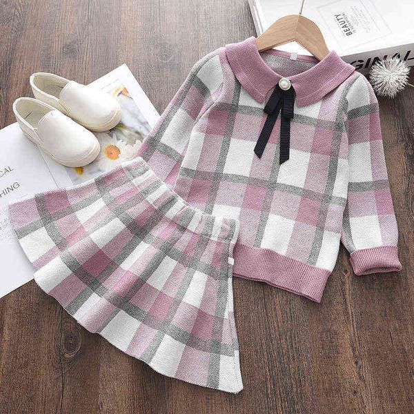 

winter baby girl knitted dress warm autumn toddler girls ruffled sleeve sweater dress clothing outfits lace dresses y220426, Red;yellow