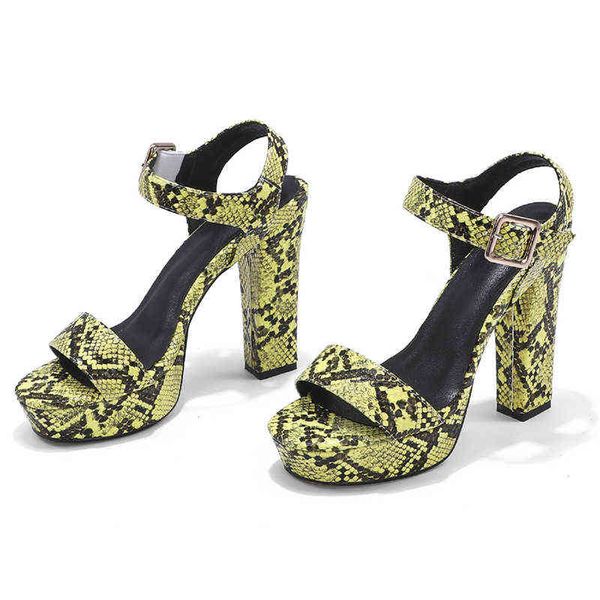 

sandals mode slang vrouwen sandalen schoenen platform blok hoge hakken gladiator zomer voor nieuwe 2022 220427, Black