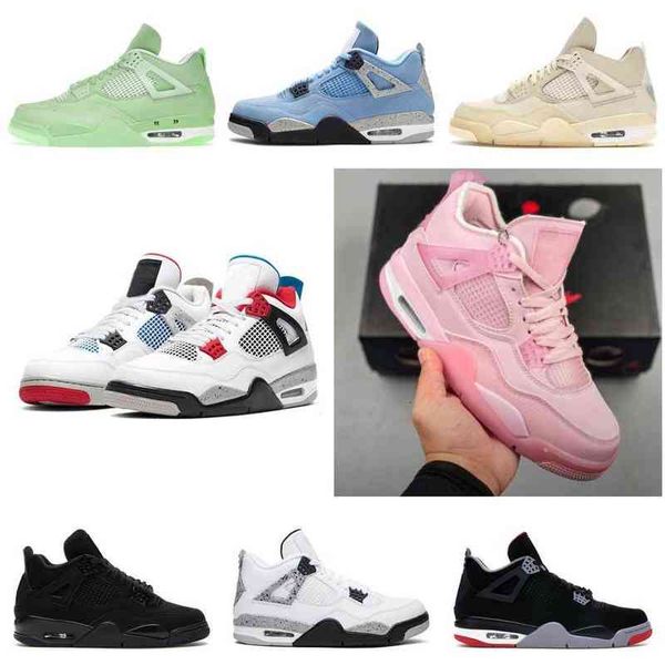 

women men big kid jumpman 4 4s offs sail sp guava ice noir cactus jack unc bred black cat og university blue white canvas sneakers kids