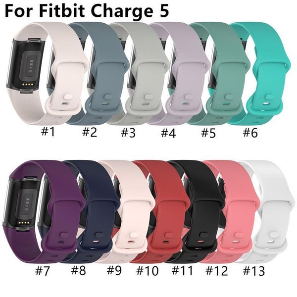 Высококачественный ремешок для часов для Fitbit Charge 5 Bracelet Bracelet Sport Watch Bands Силиконовые браслеты для Fitbit Brage5 Accessorie226Z