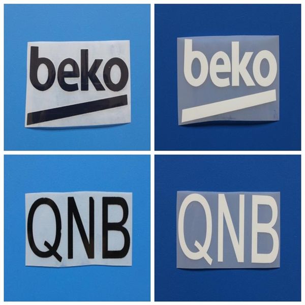 

new collectable balck white qnb beko football arm patches print badges soccer stamping patch badges257n
