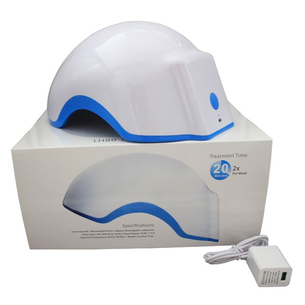 

80 diodes laser cap protable helmet for hair reqrowth hair loss treatment abs material, Black