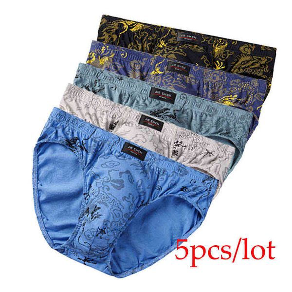 5pcs/lote 7xl Cotton Men Briefs masculino masculino Buecha masculina para homens calcinha mensagens de calça shorts confortáveis ​​padrão T220816