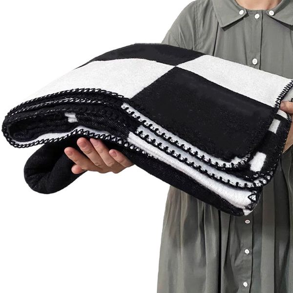 

designer blankets letter cashmere soft wool scarf shawl portable warm sofa bed fleece knitted throw blanket 140x170cm spring autumn women pl