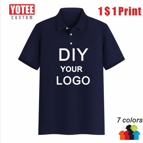 

yotee business casual short sleeve personal company group custom polo shirt men and women custom 220608, White;black