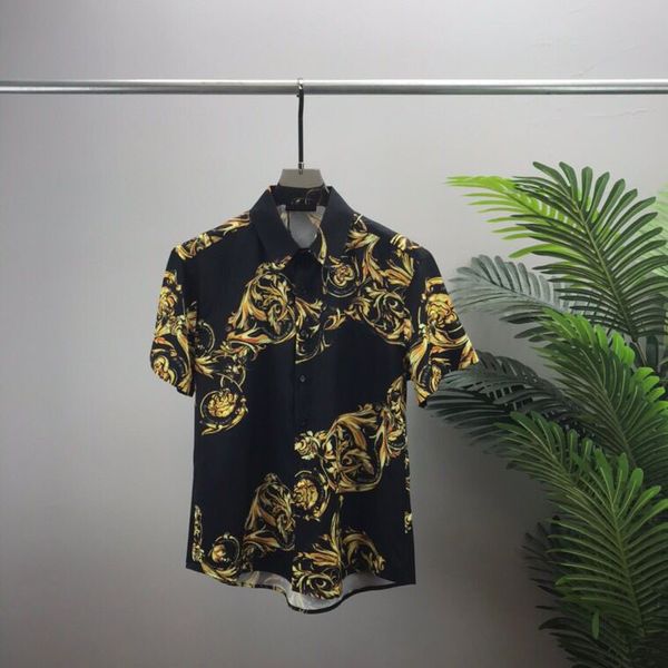 

2022 spring and summer new fashion personalized printing short-sleeved shirt men's women's t-shirt d432, Black;brown