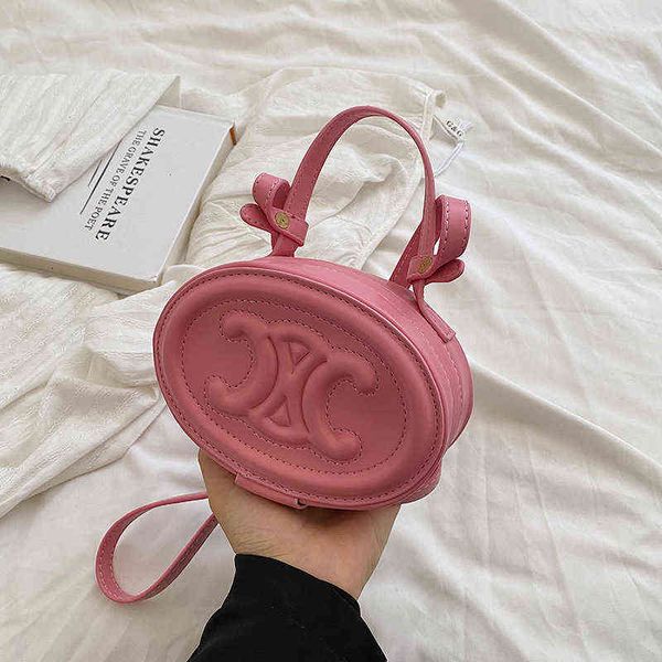 

50% off discount niche design women's 2022 new small round triumphal arch fashion mini one shoulder handbag luxury designer