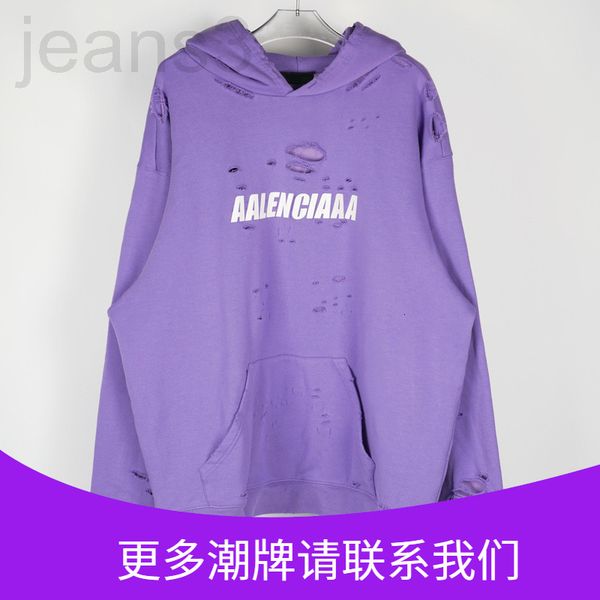 

women's hoodies & sweatshirts designer 21 new paris crack hole letter plush thickened hoodie sweater large mw6y, Black