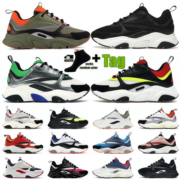 

luxurys designer b22 b 22 running shoes for men women leather calfskin reflective black low-technical mesh vintage chunky casual trainers sn