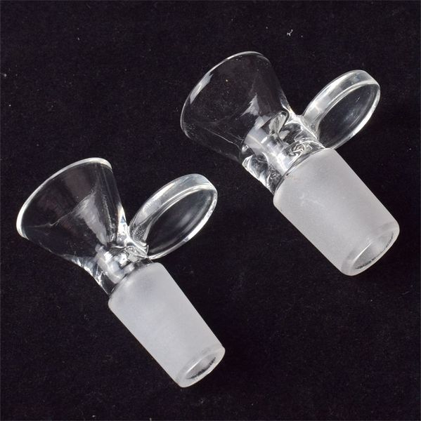 DHL-Hukahn-Glasschüsseln mit Griff 14mm 18mm männliche runde Bong-Schüssel-Rauchzubehör für DAB-Rig-Wasserpfeife