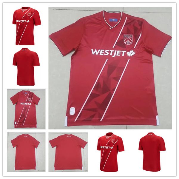 

22 23 cavalry fc mens soccer jerseys home trafford camargo escalante football shirt short sleeve uniforms, Black;yellow