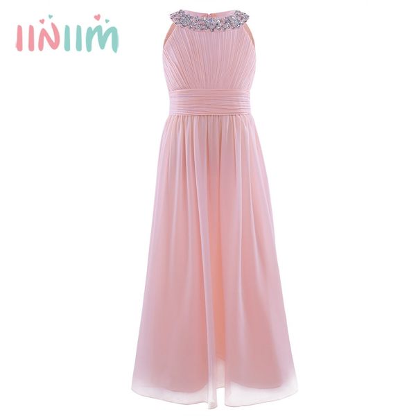 

iiniim elegant summer dress chiffon flower girl dress princess dresses childrens vestidos costumes wedding birthday party dress, White;blue