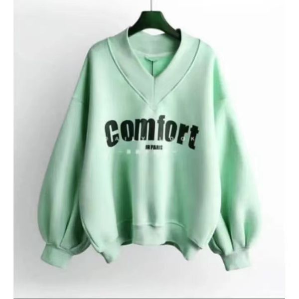 

womens sweater coat hoody pullover sweatshirts v neck letter loose hoodie long sleeve hooded jumper mens women black pullvoer, White;black