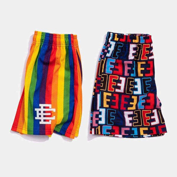 

eric emanuel ee basic short newyork city skyline men's casual shorts fitness sports pants summer gym workout mesh beach basketball foot, White;black