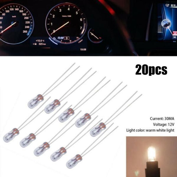 Decoração de festa 20pcs miniature 3mm 12V T3 Lâmpada lâmpada incandescente Filamento Halogênio Indicador de engrenagem de áudio do carro Bulbsparty