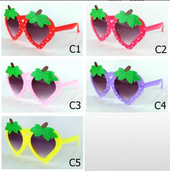 Kinder Cartoon Sonnenbrille Erdbeere Sonnenbrille Anti-UV Brille Baby Oversize Rahmen Brillen Ornamental Adumbral