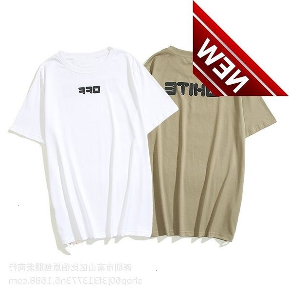 

50% off discount off tide brand high street foam letter printed short t-shirt ow european loose men's and women's lovers half slee, White;black
