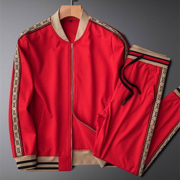 

men's tracksuits women's two piece pants new fashion square stitching suits knitted zipper cardigan sports wind small foot trouser, Gray