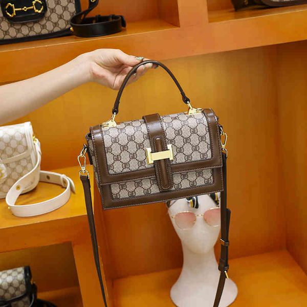 

luggage premium leather versatile printed small square bag one shoulder bag bags