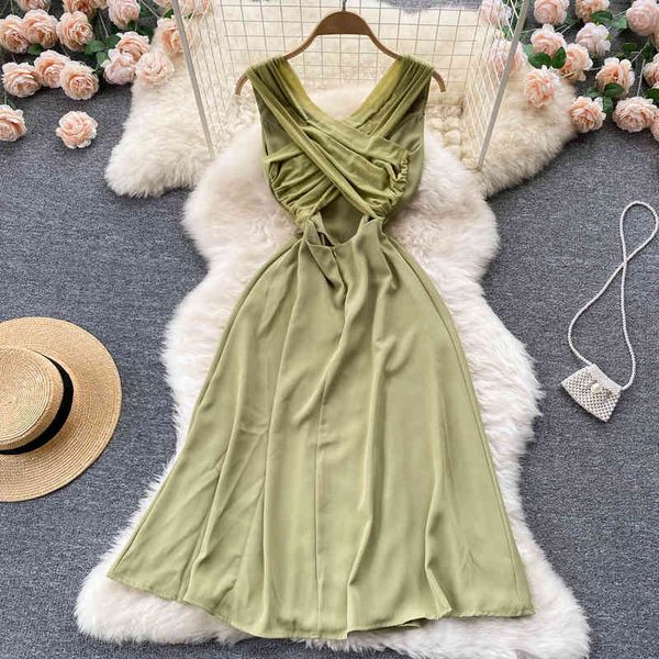 

casual dresses design sense of mind, back skirt, temperament, super fairy series, french minority, salt and sweet sling dress. velt, Black;gray