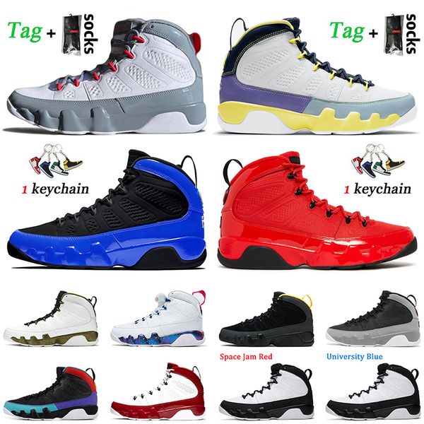 

athletic jumpman 9 mens basketball shoes with socks fire red 9s particle grey size 13 men sneakers change the world university gold racer bl