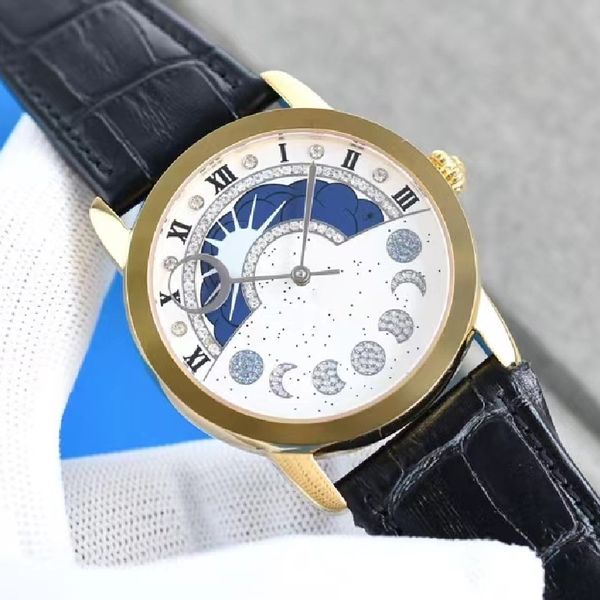 

business fashion men's watch 42mm sapphire glass mirror 316 stainless steel leather strap fully automatic mechanical watch waterproof u, Slivery;brown