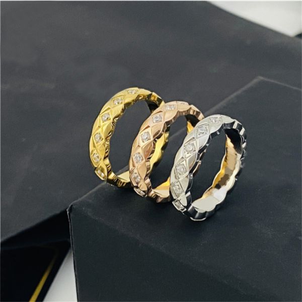 luxurious jewelry band rings for woman men designer ring street lovers get together wedding gifts friendship charm luxury silver gold rose d