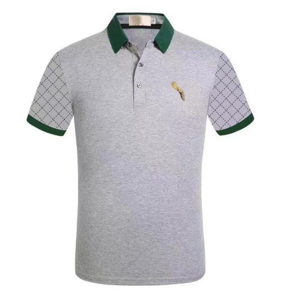 Designers de luxo Men Dress t shirt polo masculino Moda Bordado Letra Estampada Respirável Tops Casuais Masculinos