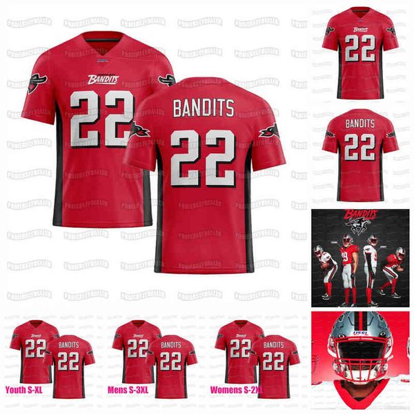 

jersey usfl football 2022 bandits taamu mekhi brown michael scott adam shuler tyler catalina corbin kaufusi juwann bushell-beatty, Black