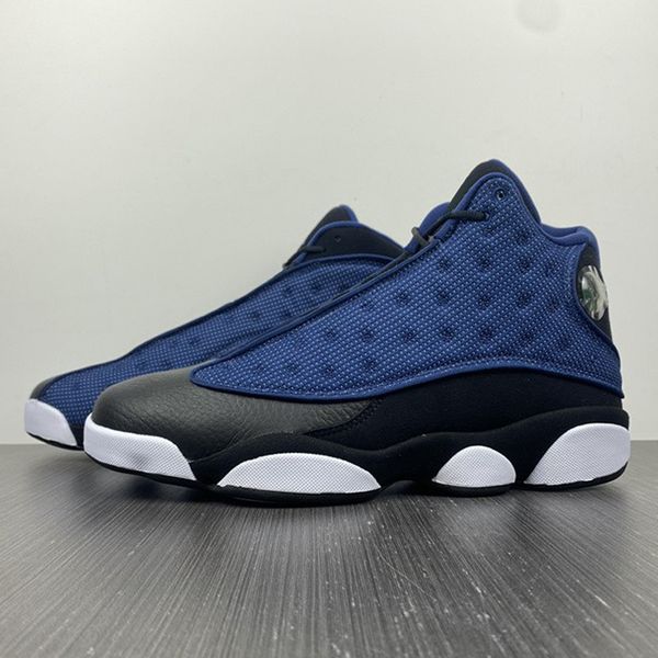 

2022 jumpman 13 13s brave blue men basketball shoes navy blue black white sports sneakers outdoor shoe with original box