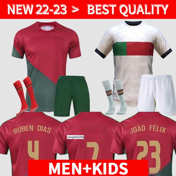 

22 23 portuguesa joao felix soccer jerseys ruben neves bruno ronaldo fernandes portugieser 2022 player version football shirt men kids kit, Black;yellow