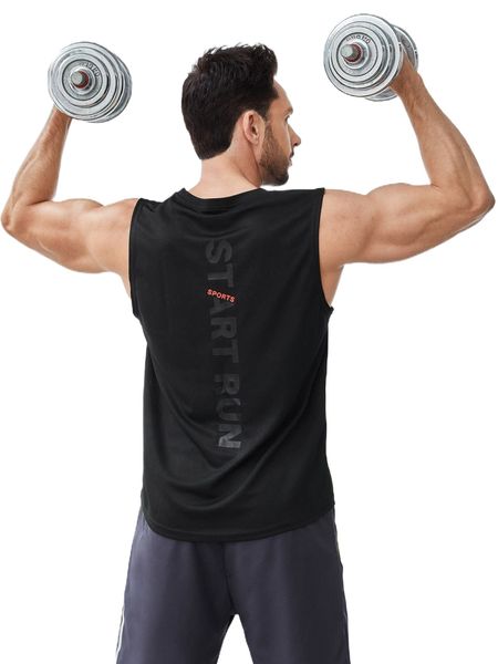 

men letter graphic sports tank g5tz#, White;black