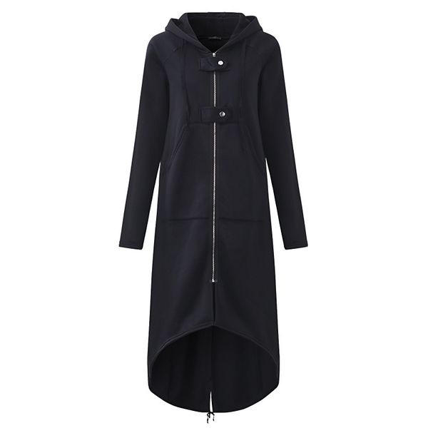 

sweatshirts for women 4 cotton colors pullover fluffy casual witchcraft female punk gothic faith long fashion hoodies y200610, Black