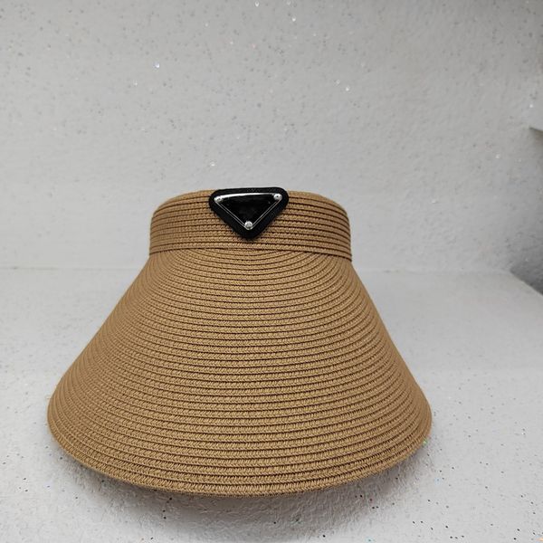 

2022 Triangle Straw Visors Women Men Luxurys Designers Caps Hats Fashion Mens hat Beanie Summer Cap, C1