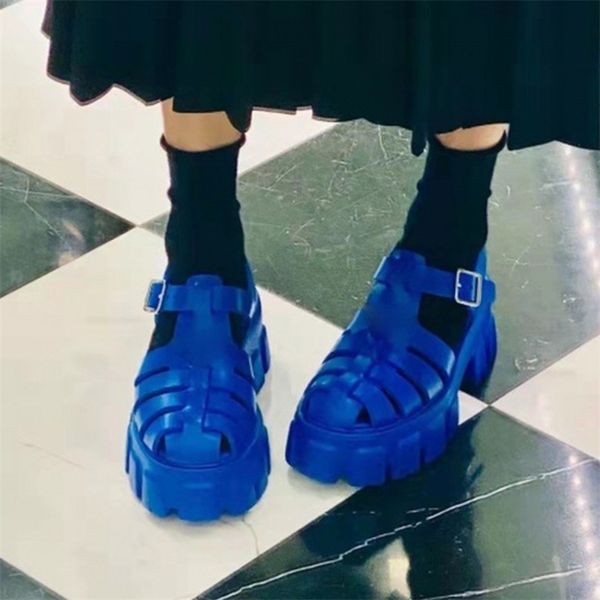 

women's sandals hollow out platform ladies shoes for women buckle strap summer fashion designer female sandals woman sandal 220423, Black