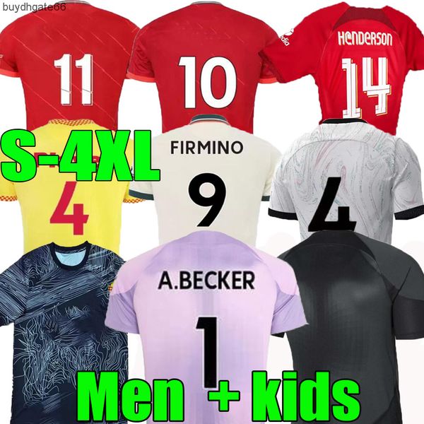 

3xl 4xl 21 22 23 soccer t shirt m.salah firmino thiago konate lvp 2021 2022 2023 purple goalkeeper virgil diogo mane keita jones thailand, White;black